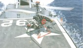 A QH-50 DASH anti-submarine drone on board the destroyer USS Allen M. Sumner (DD-692) during a 1967 deployment to Vietnam. (USN)