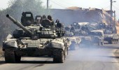Russian tanks roll on a street in Tskhinvali, Georgia, in 2008.  (Photo: AFP / Viktor Drachev)
