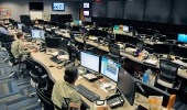 Signal and military intelligence NCOs watch for network attacks at the Army's Cyber Operations Center at Fort Gordon, Ga. (Army/Michael L. Lewis)
